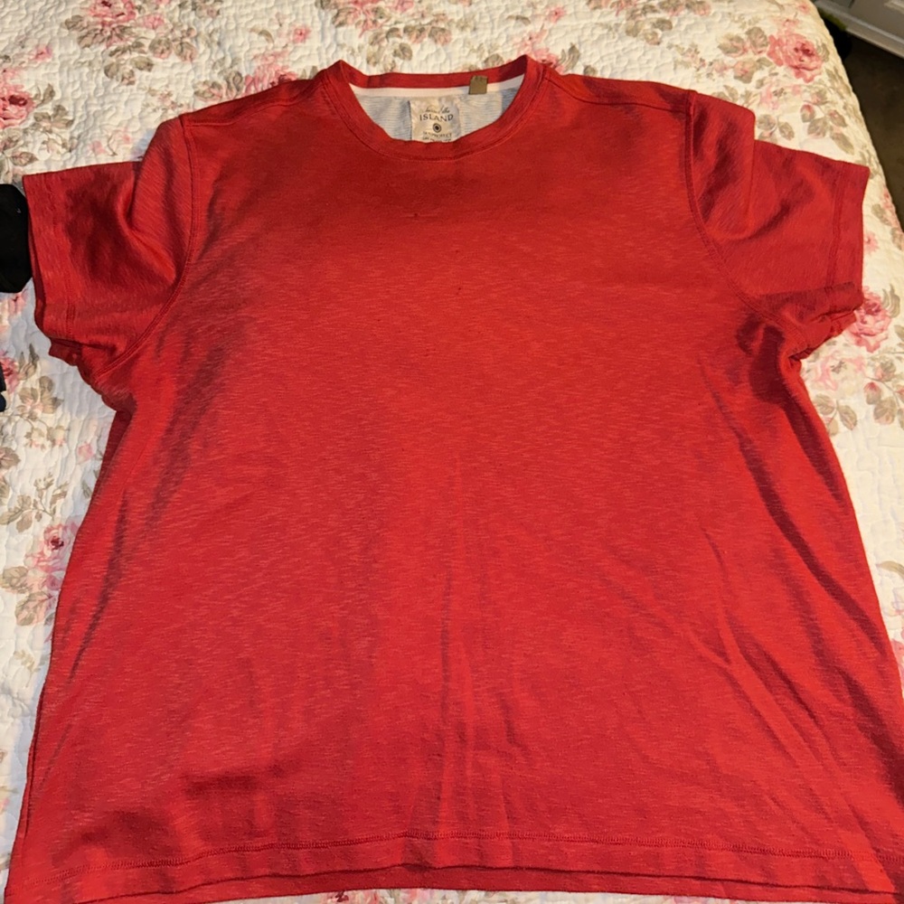 Tasso Elba island red upf protection plus size 3X